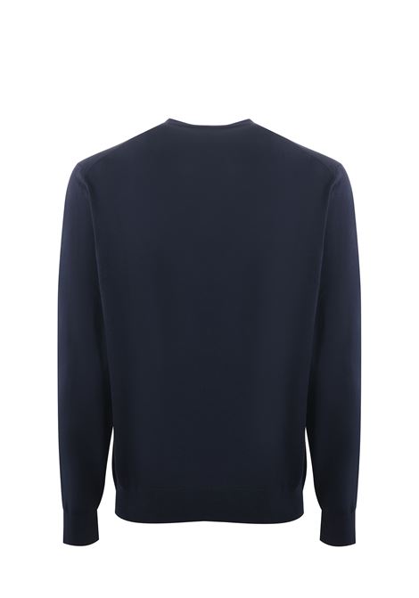 Paolo Pecora Sweater in Cotton Yarn - Dark Blue PAOLO PECORA |  | A001 F1006685